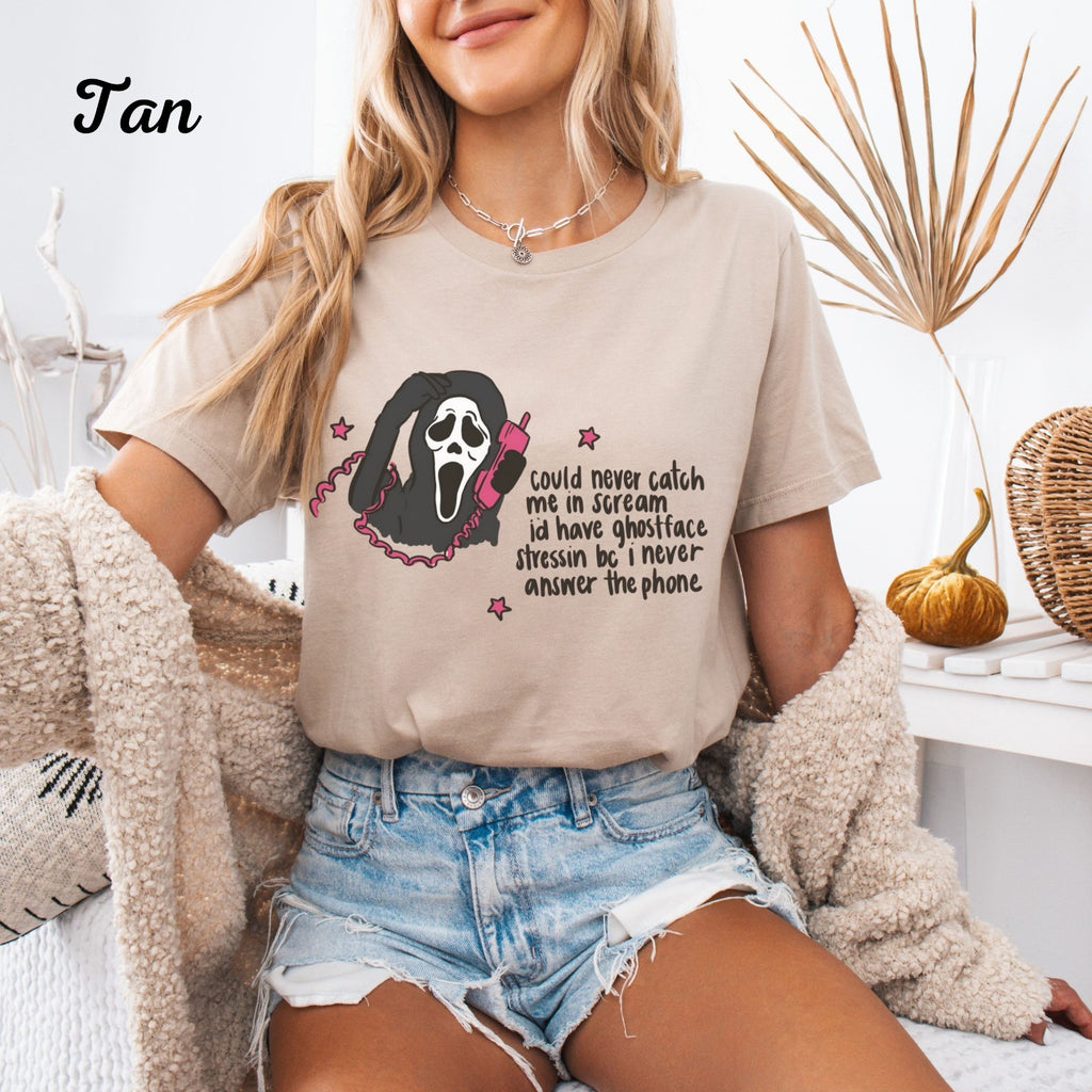Womans Halloween Shirt Ghostface Tee, Scream Movie Shirt, Horror Movie Scary Top