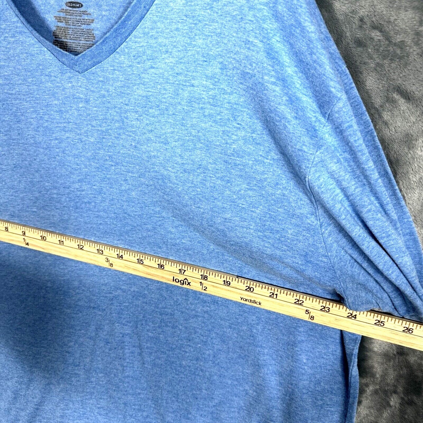 Old Navy Classic V-Neck Blue T-Shirt XXL Cotton/Polyester Blend