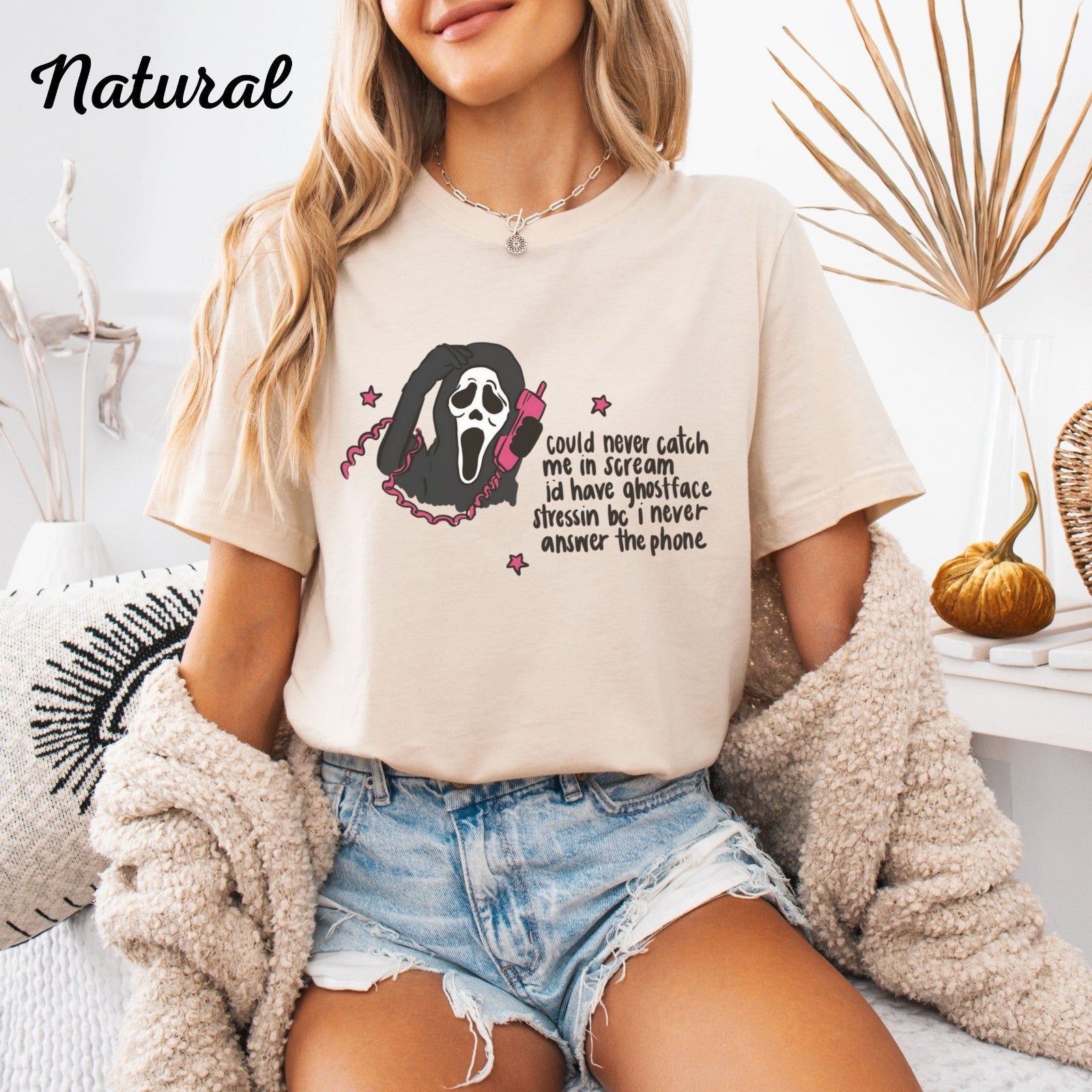 Womans Halloween Shirt Ghostface Tee, Scream Movie Shirt, Horror Movie Scary Top
