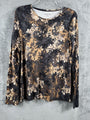Croft & Barrow Womens Blouse Floral Print Long Sleeve Top L
