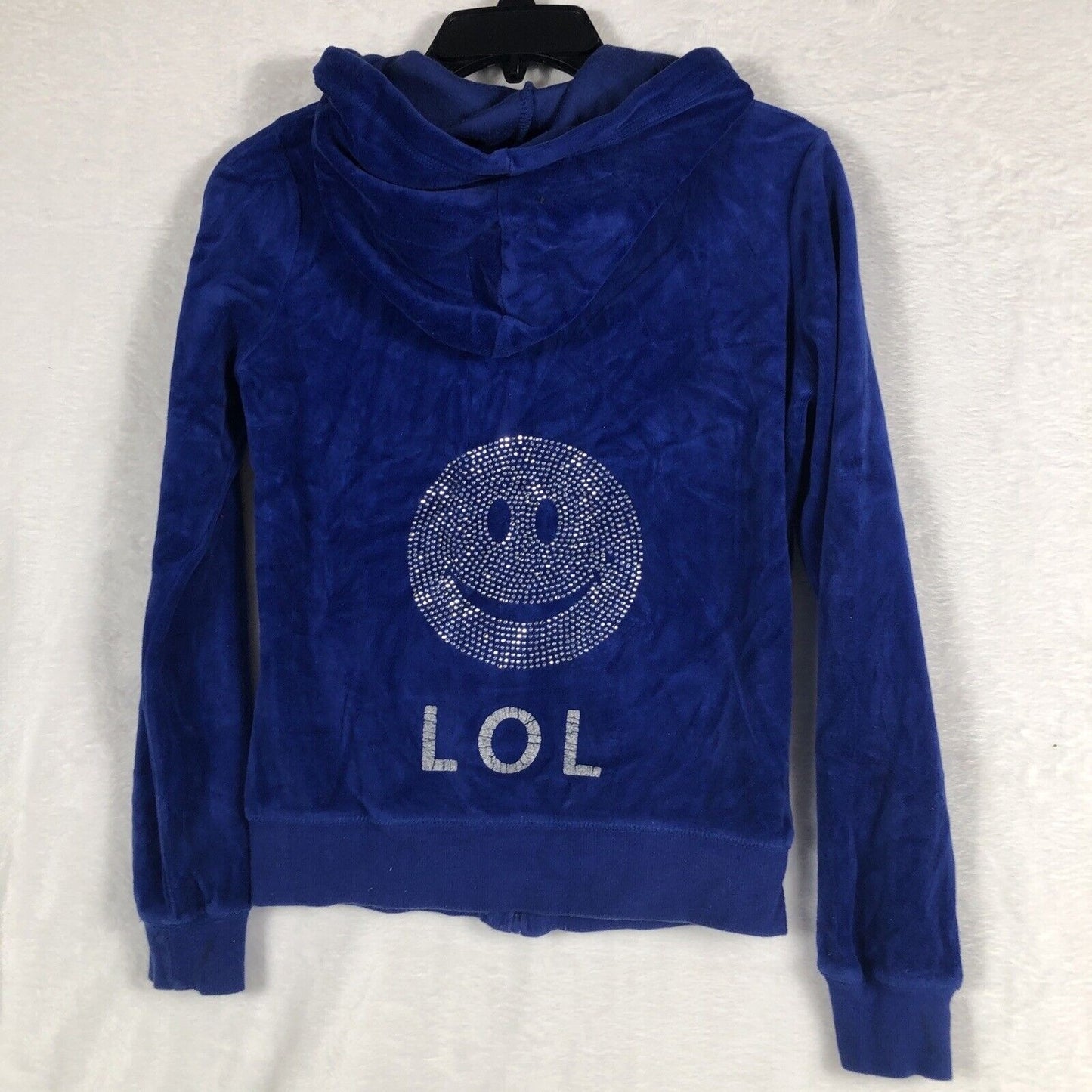 Pink Rose Girls Blue Hoodie LOL Velour Premium Quality Size Small