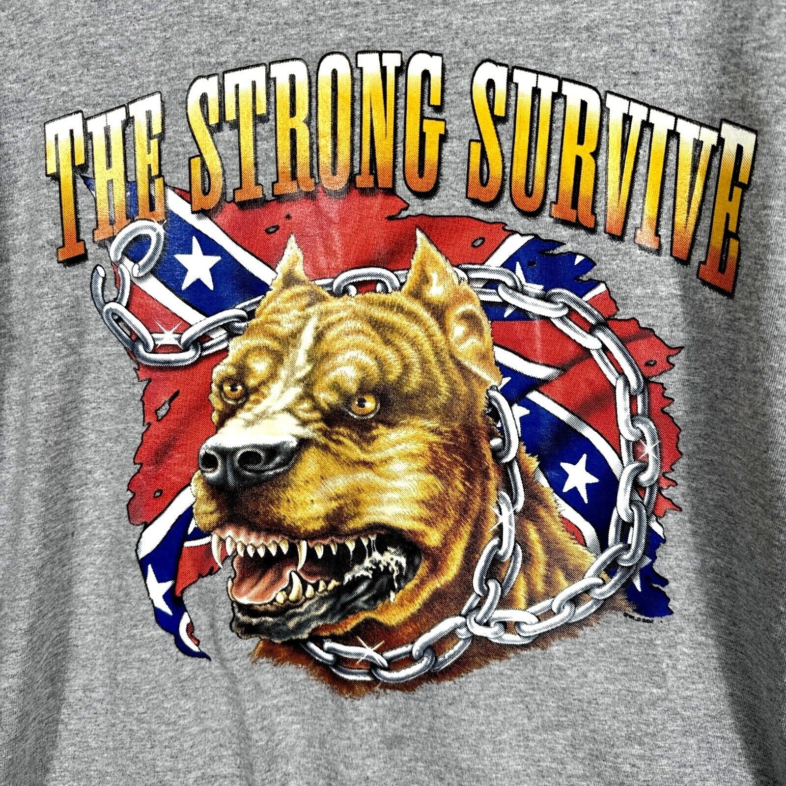 Glidan Men’s T-shirt American Pit Bull Patriotic The Strong Survive Shirt