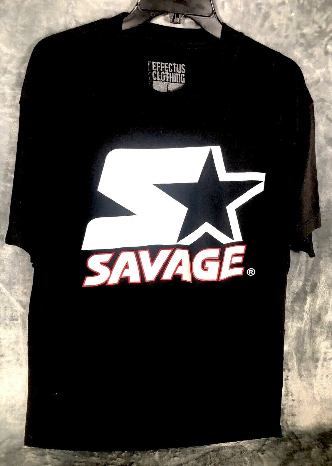 Effectus Clothing Savage Men's Graphic T-Shirt Black Large Cotton Casual