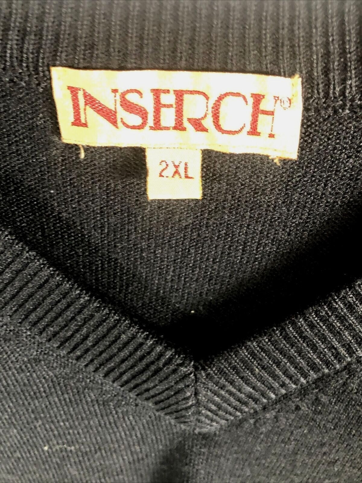 Mens Insrch 2XL Black Sleeveless V-Neck Sweater Vest