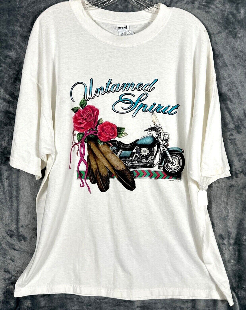 Anvil Women’s Biker T-Shirt “Untamed Spirit” Adult 2X Large Shirt