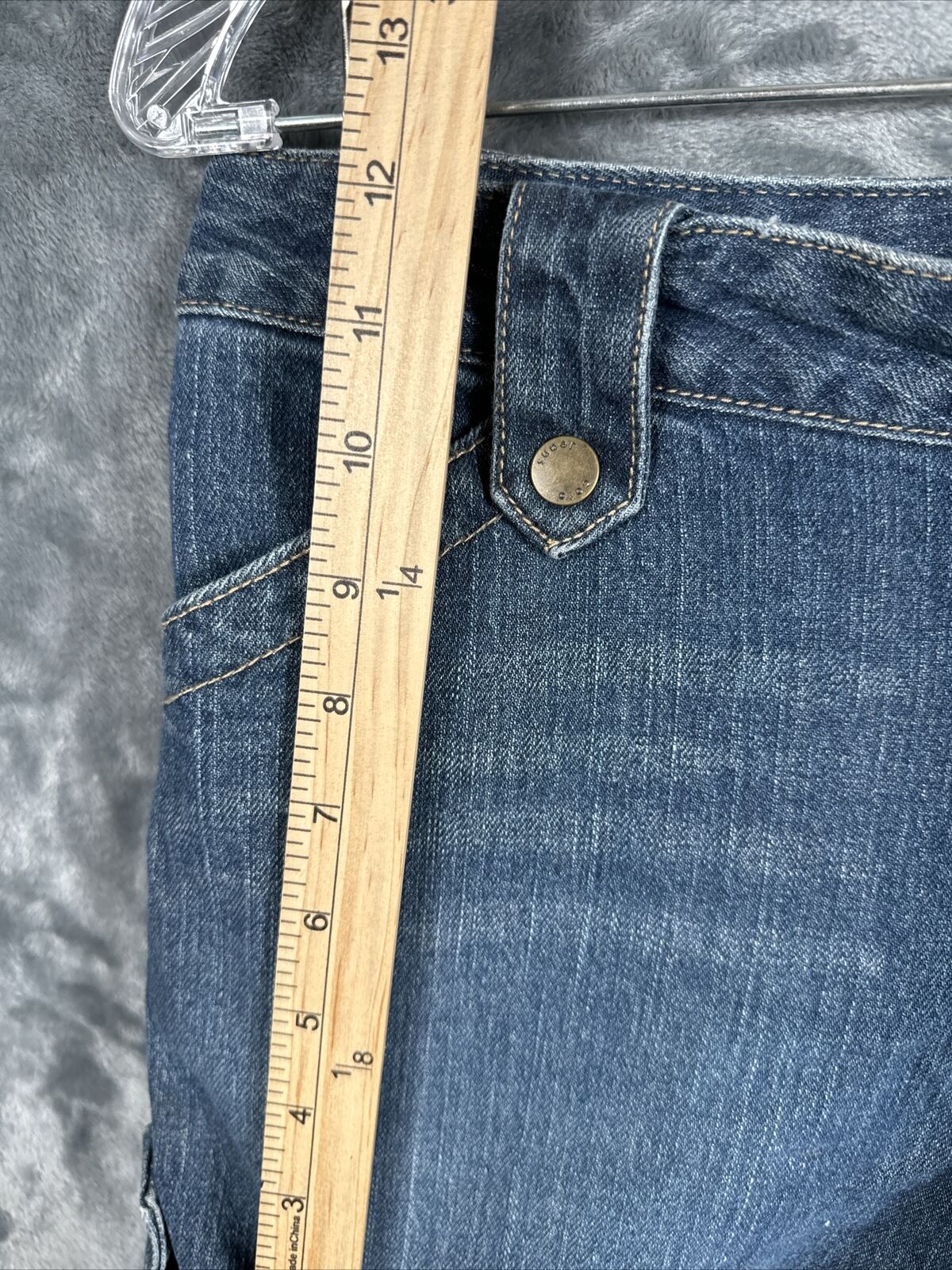 Woman's Denim Shorts Cuffed Adult Size 6 Cato Hot Pants