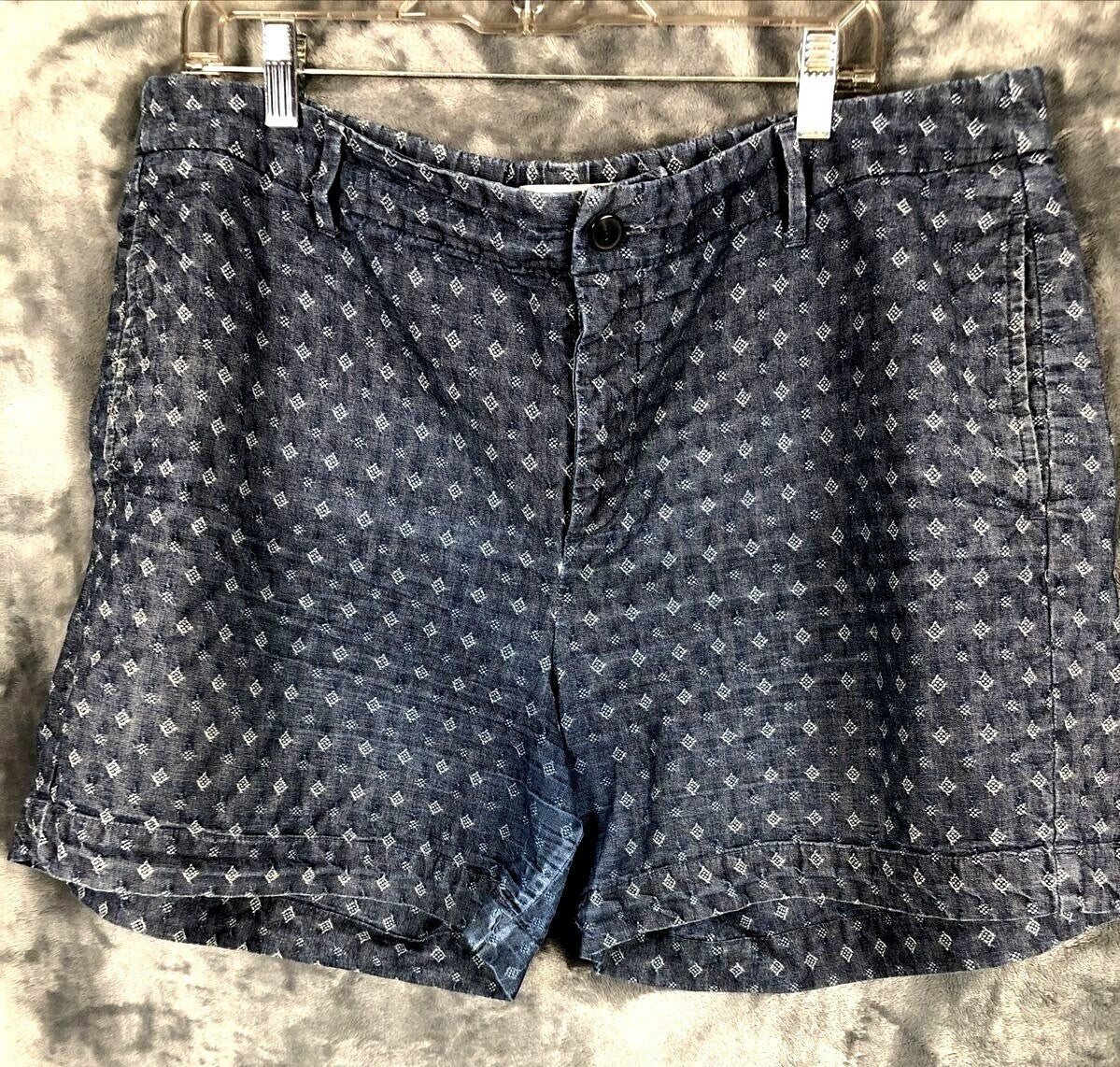 Croft & Barrow Womens Size 18 Blue Patterned Cotton Shorts