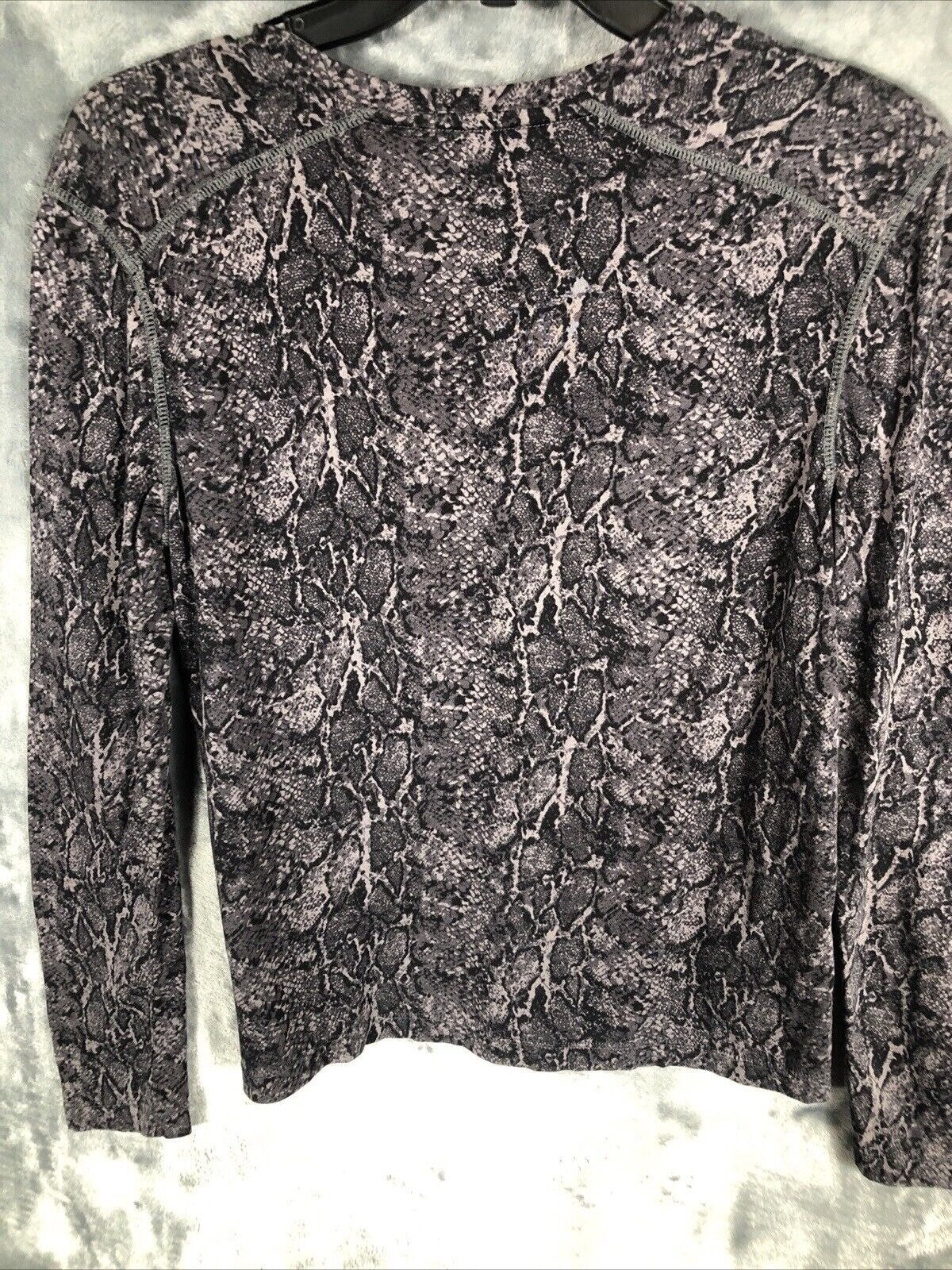 Rail Blouse Womens Animal Snake Print V-Neck Long Sleeve Top Adult X Small
