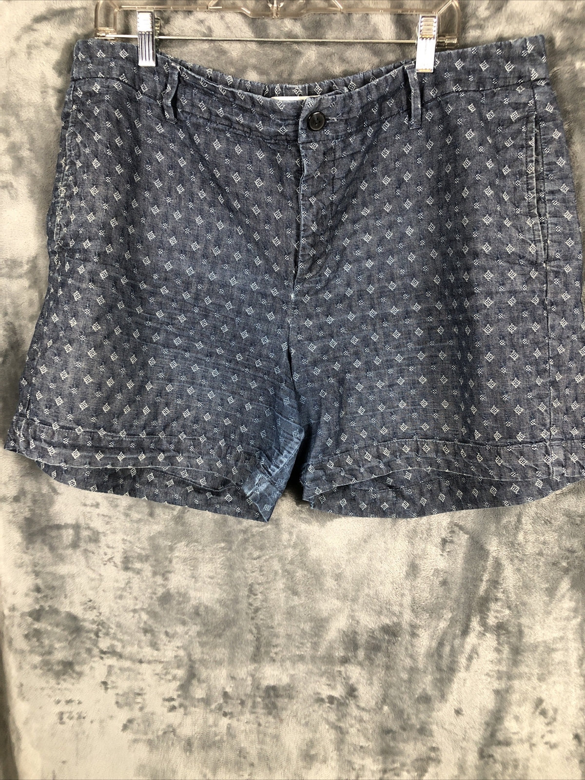 Croft & Barrow Womens Size 18 Blue Patterned Cotton Shorts