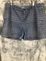 Croft & Barrow Womens Size 18 Blue Patterned Cotton Shorts