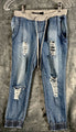 Rue 21 Pants Girls Small Distressed Soft Blue Joggers