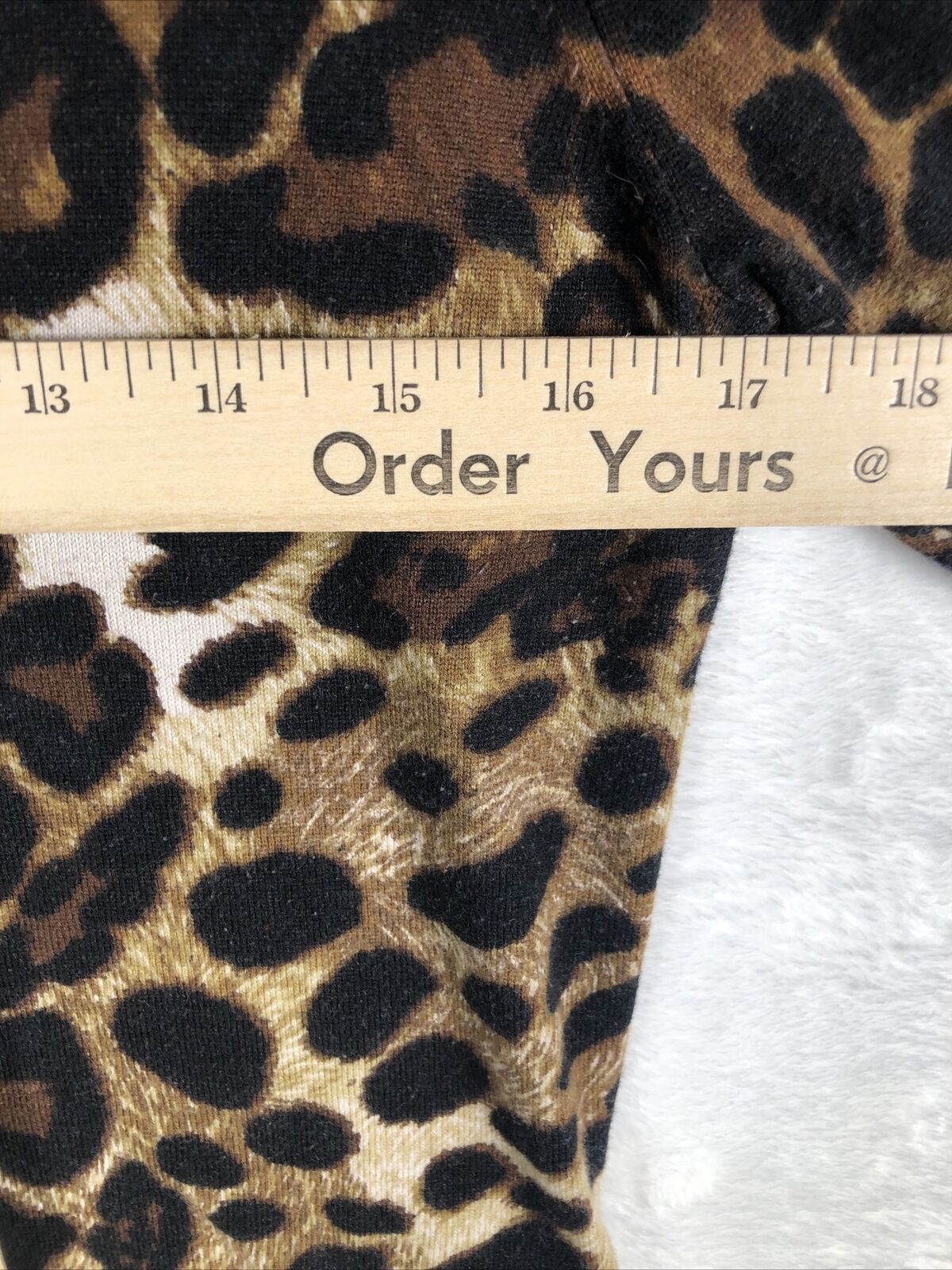 August Silk Heritage Woman’s Leopard ￼Shirt ￼Animal Print ￼Size Adult Small