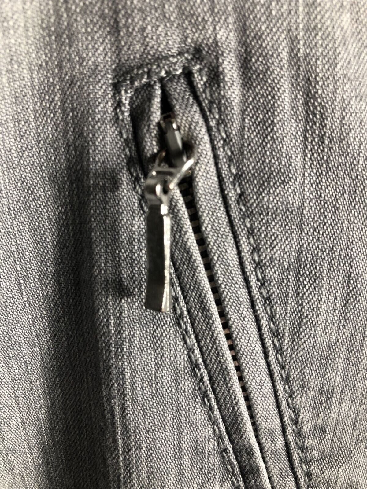 Jacky Vanilia Becky Woman's Gray Denim Trouser Pants Size 14 With Zip