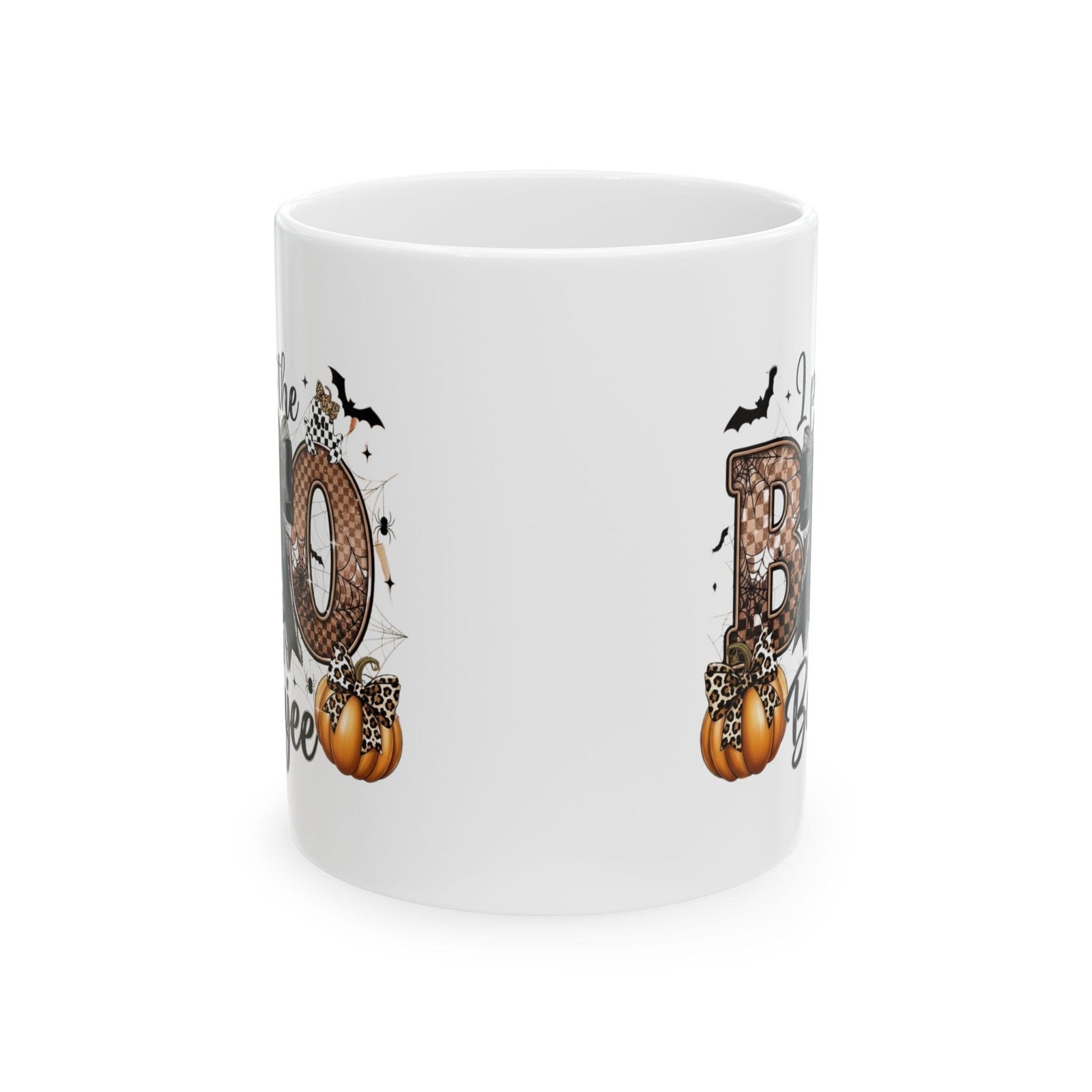 Halloween Coffee Cup Ceramic Mug I Put The Boo in Boujee Cute Fall Pumpkin Gift