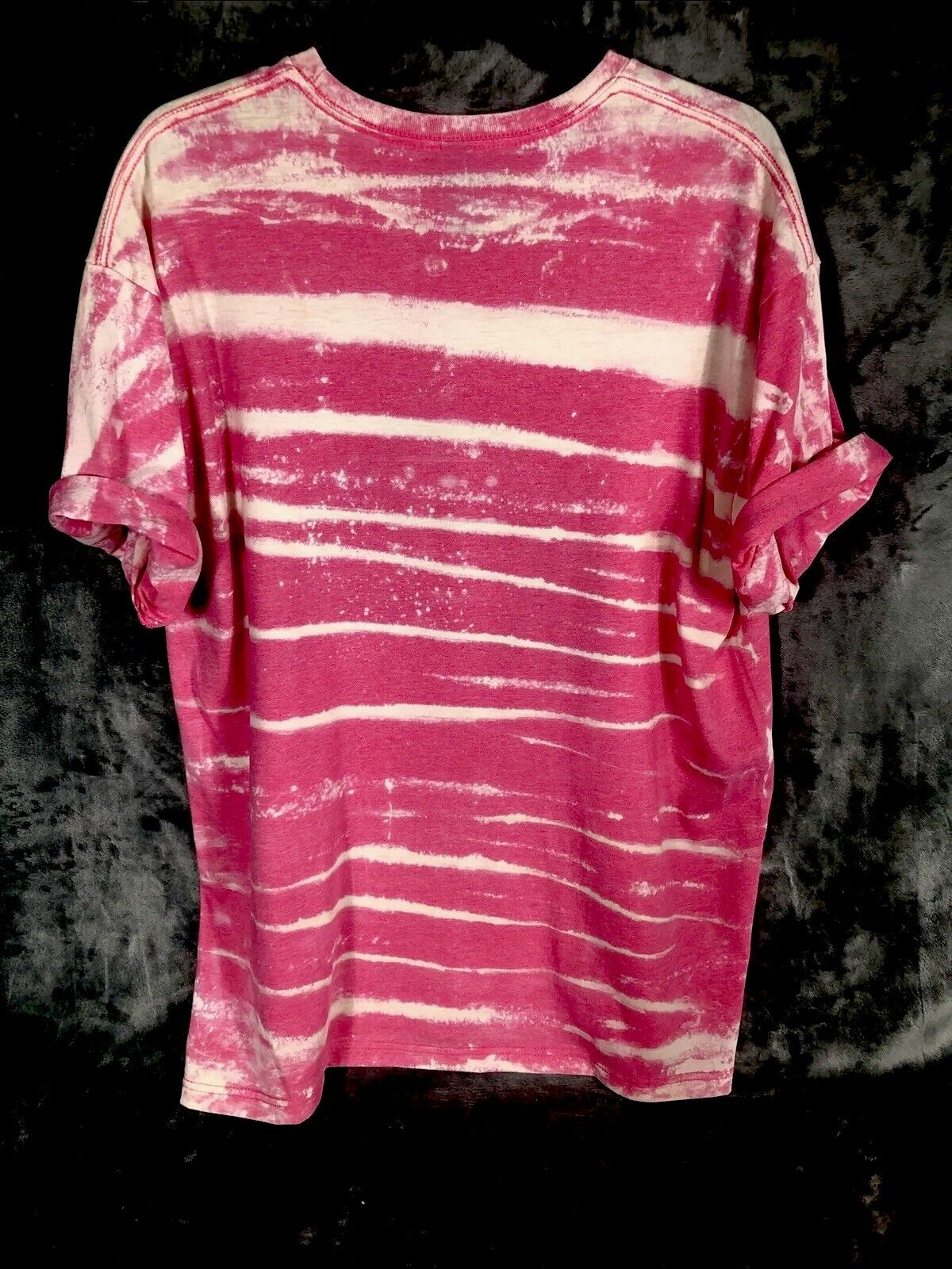 Be Kind Tye-Dyed Bleached Women’s T-Shirt Pink Inspirational Size Extra Large