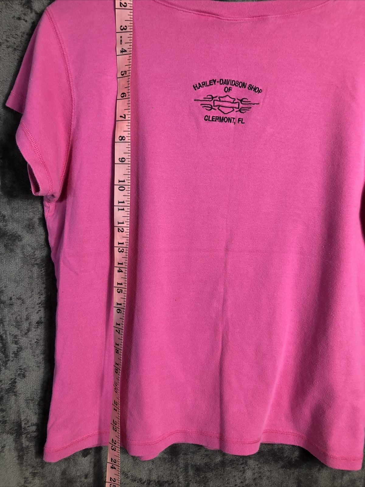 Harley Davidson Woman's T Shirt Pink  Tee Shirt X-Large Embroidered