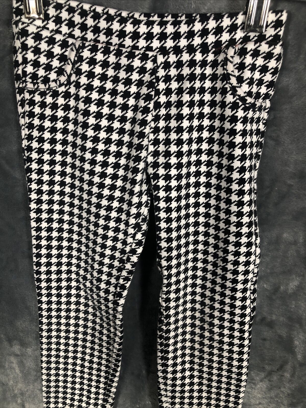 Old Navy Girls Black And White Dog Tooth Stretch Pants Size 5 Toddler