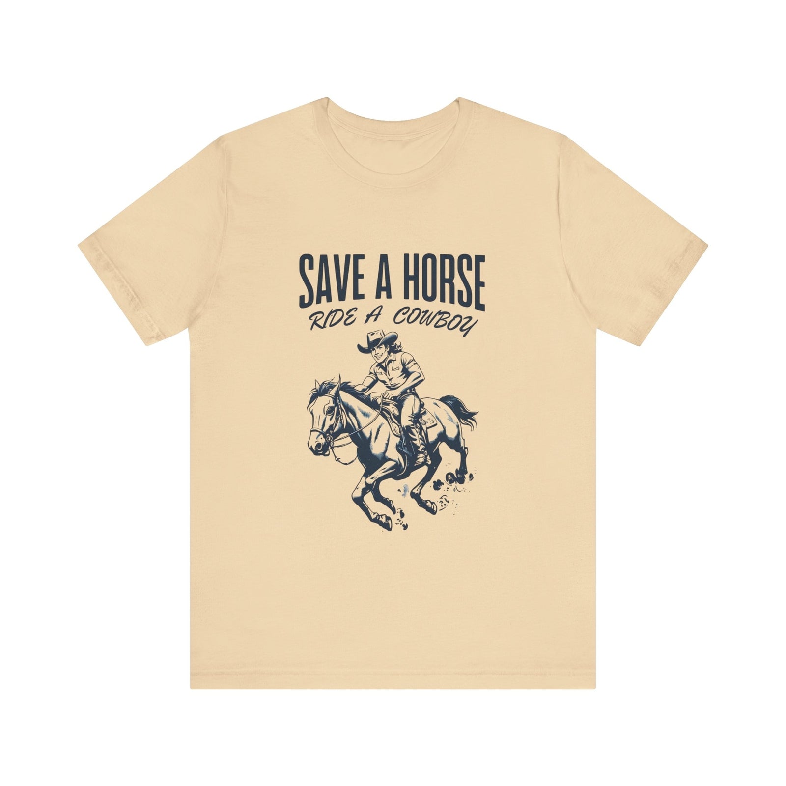 Womans Shirt Funny Save A Horse Ride A Cowboy Top T-Shirt Funny T Shirt