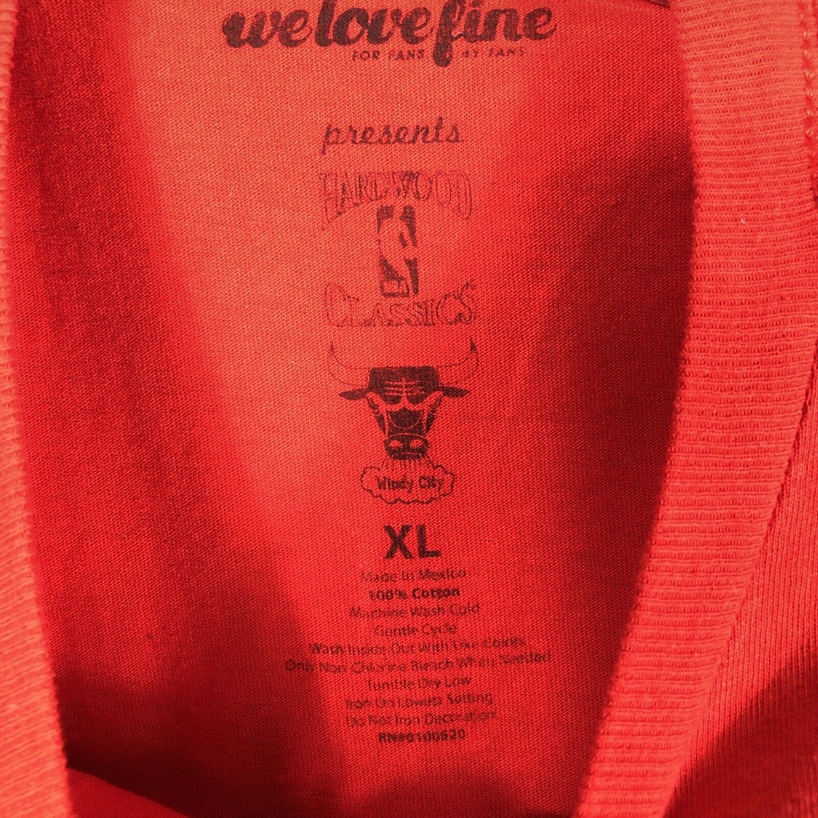 NBA Bulls Mens Shirt We Love Fine T Shirt  Size XL
