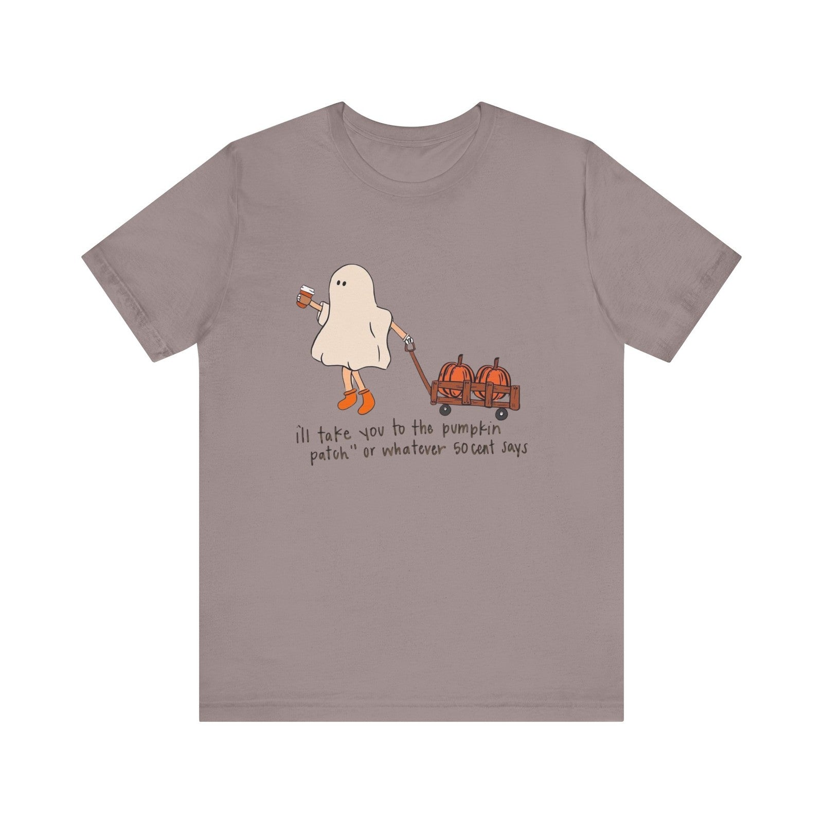 Womans Halloween Shirt I'll Take You 2 The Pumpkin Patch Wherever 50 Cent Says