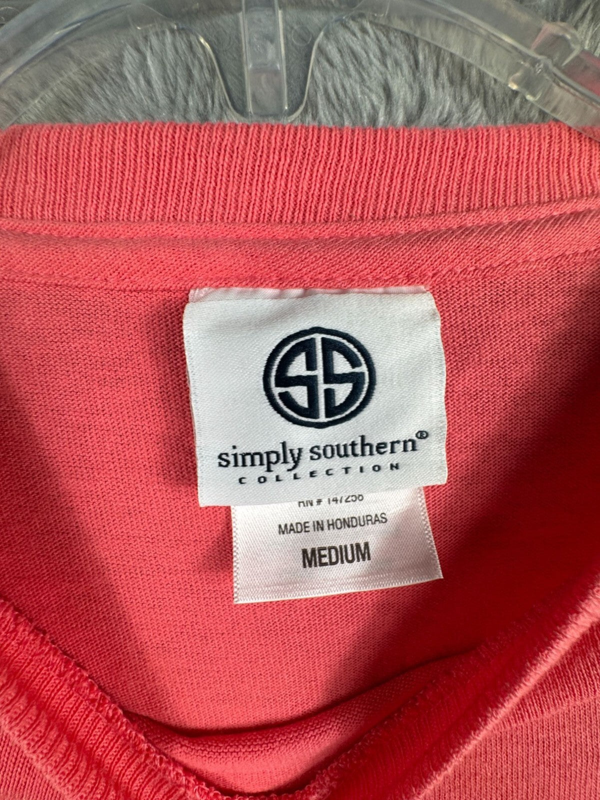 Simply Southern Womens Shirt Faithful Girl Long Sleeve T-Shirt Coral Medium