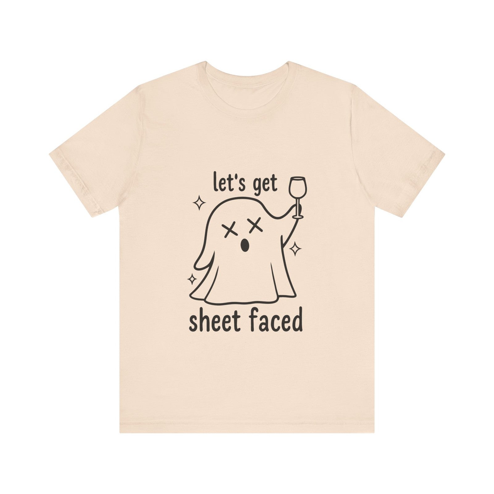 Womans Halloween Shirt Lets Get Sheet Faced Tee  Boo Crew Party Ghost Vibes Top