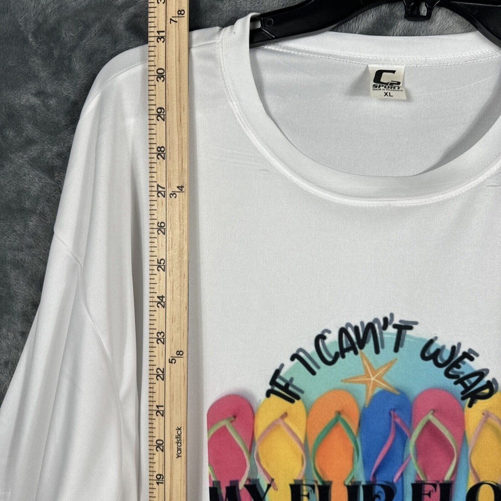 C2 Sports Woman’s T-shirt if I Can’t Wear My Flip-Flops I’m Not Going  X Large