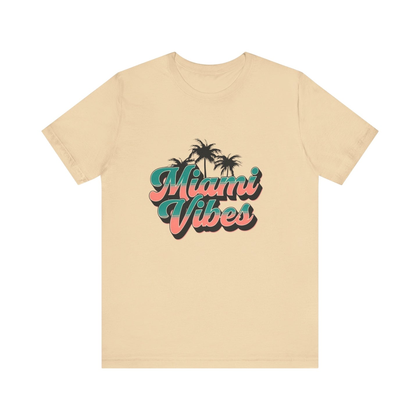 Womans T Shirt Miami Vibes Summer Fun Beach Tropical Getaways Vacation Apparel