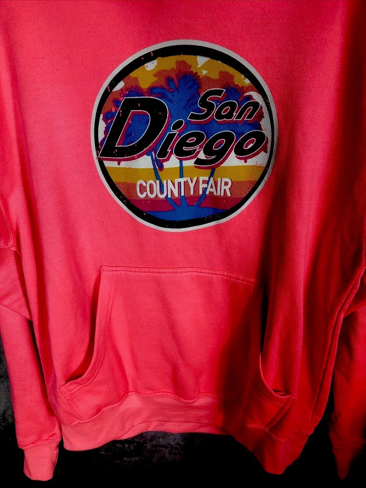 San Diego California Womens Adult Size XL Pink Pullover Hoodie Sweatshirt