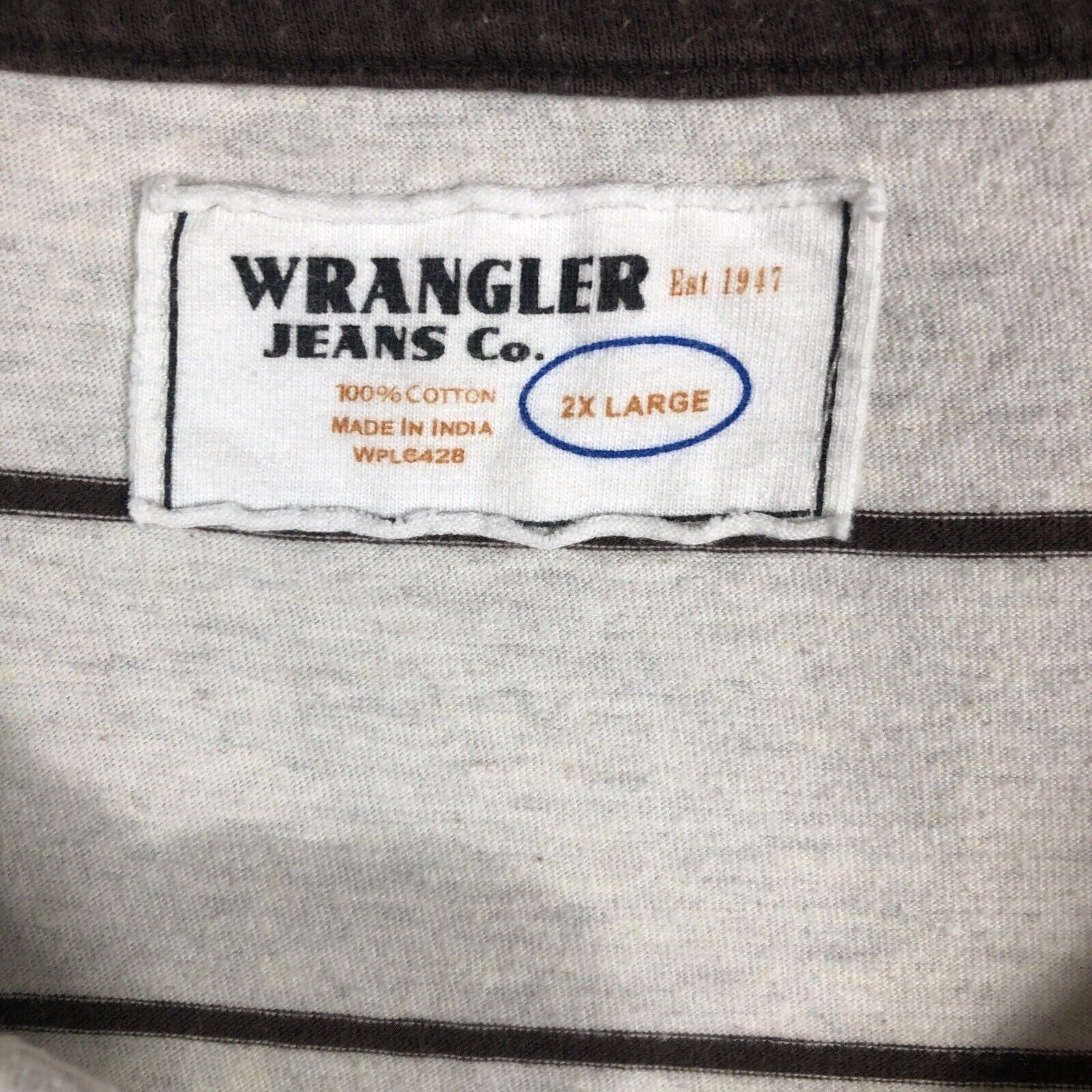 Wrangler Jeans Company Shirt Men’s Pullover Size Adult 2X Large
