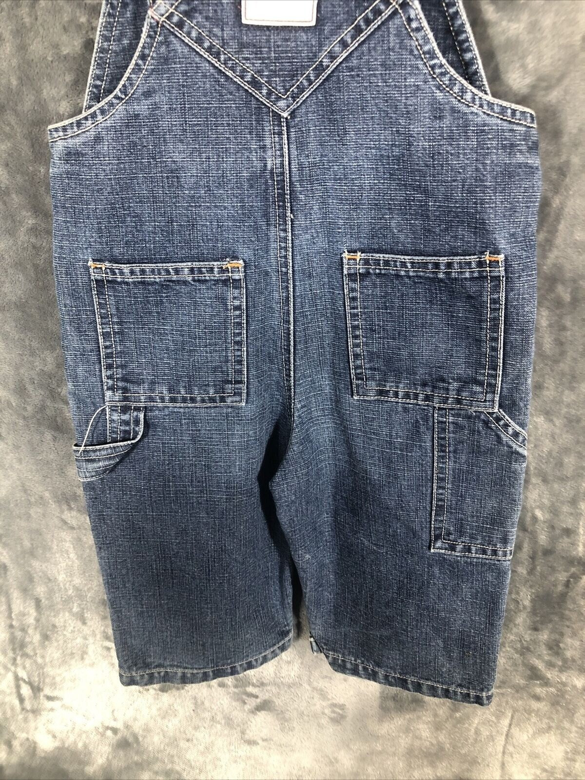 Janie & Jack Blue Denim Overalls With Adjustable Straps & Front Pockets