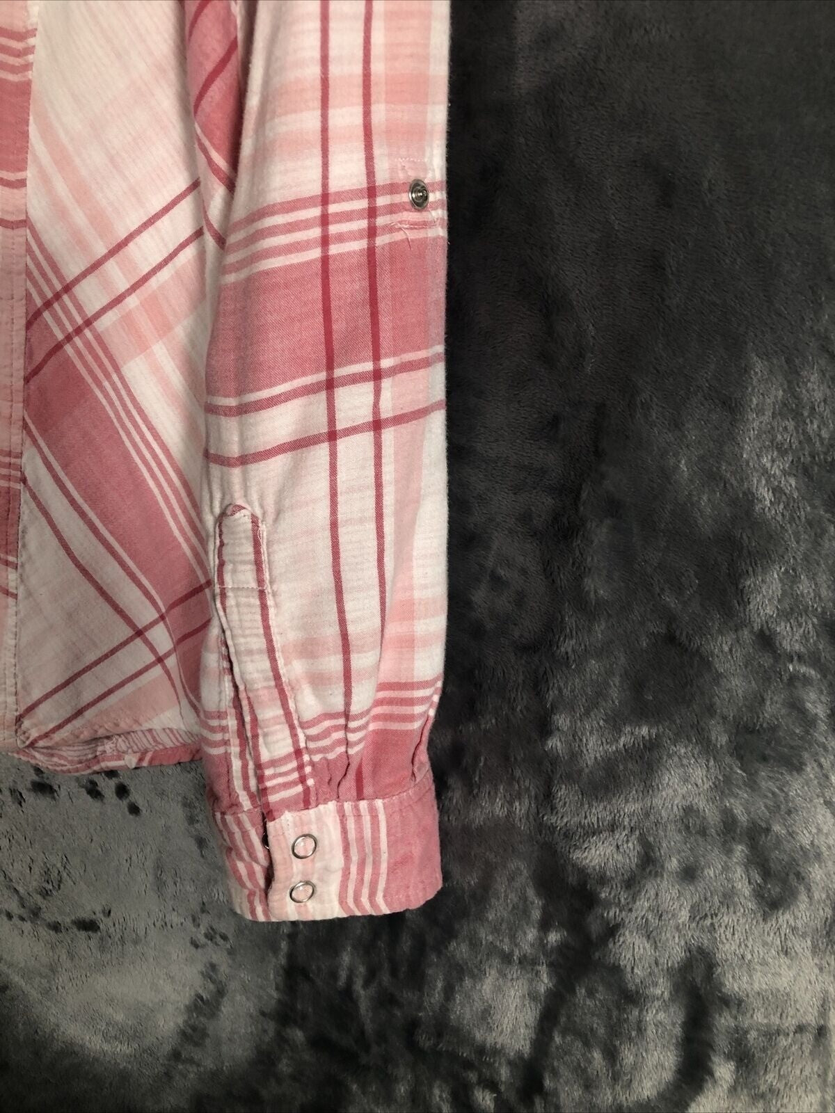 Style & Co Womens Pink Plaid Button-Up Shirt M