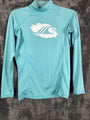 Tesla Swim Shirt Girls Size Small Teal In Color