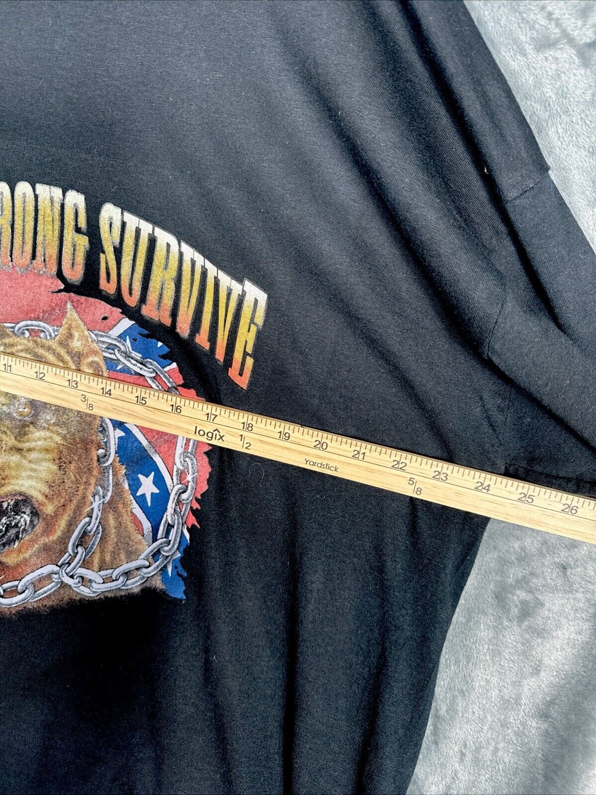 Glidan Men’s Dry Blend T-Shirt “The Strong Survive” Pit Bull American Shirt XXL