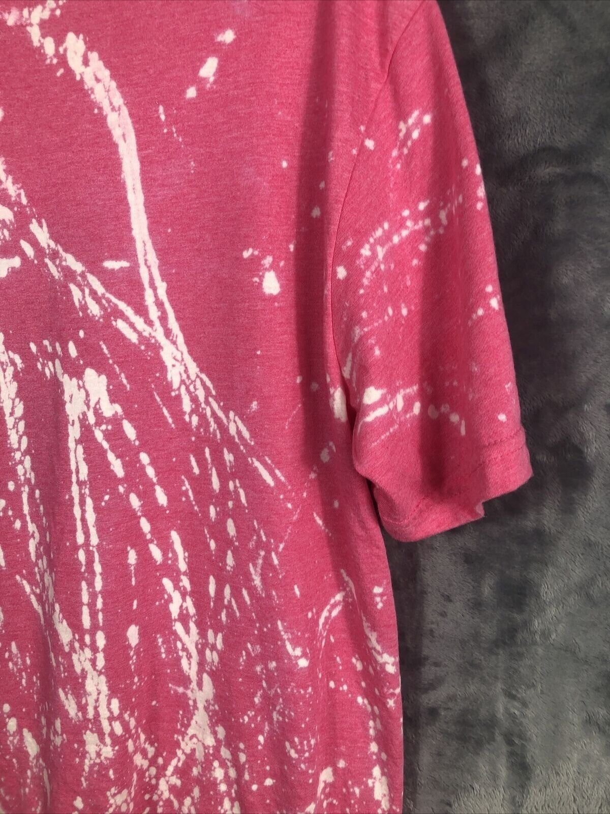 Gildan Womans T Shirt Copperhead Road Pink Tie-Dye Graphic Shirt