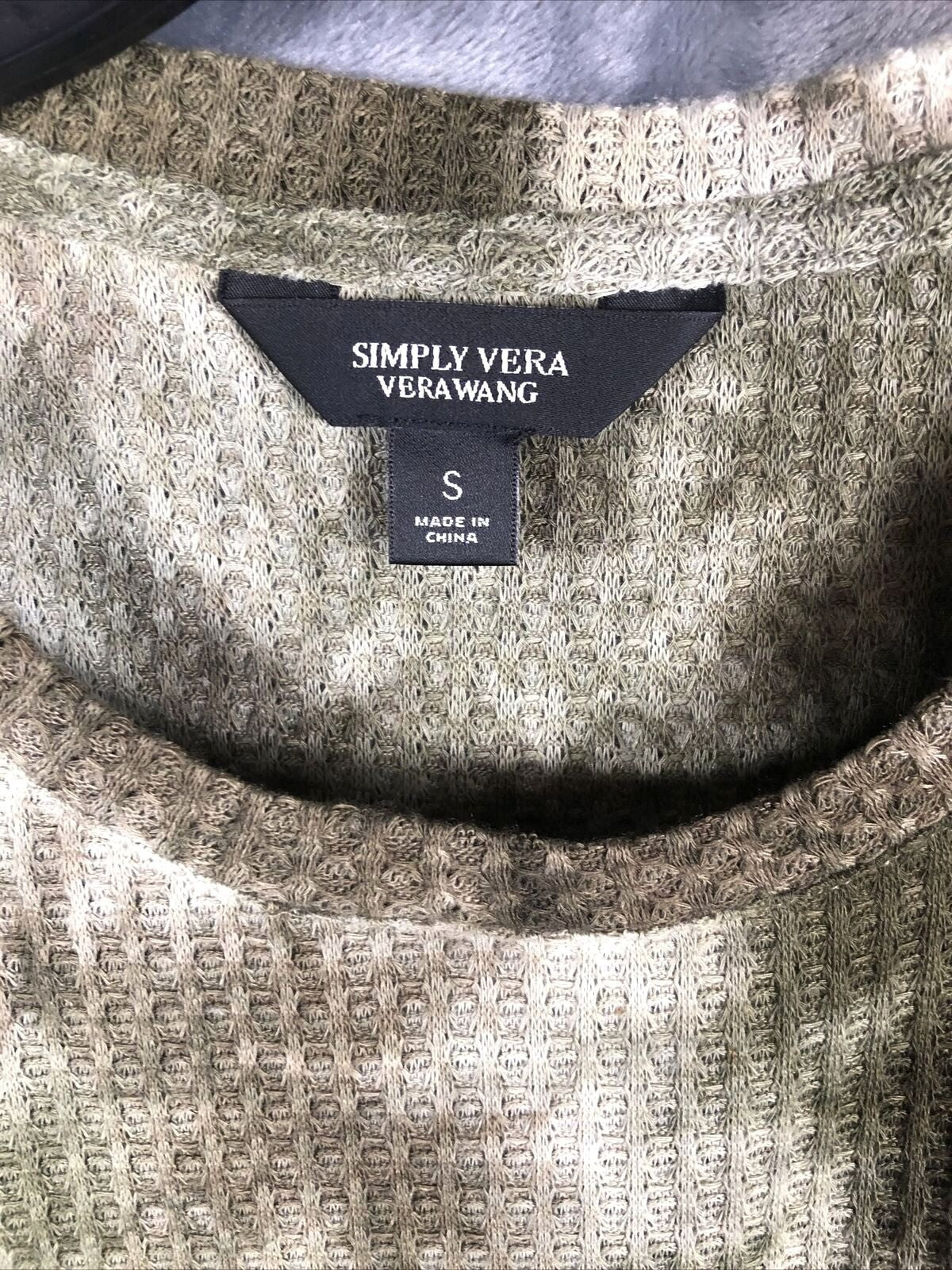 Simply Vera Wang Womans Shirt Boho Chic Tie-Dye Blouse S Fall Top