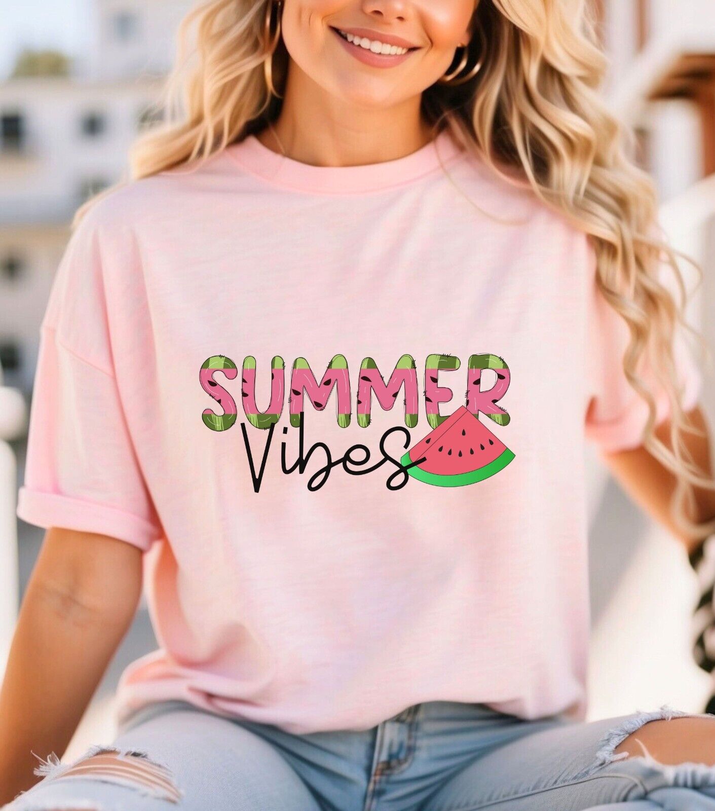Summer Beach Vibes Women T-Shirt Holiday USA Cool Party Funny New Gift Tee S-3XL