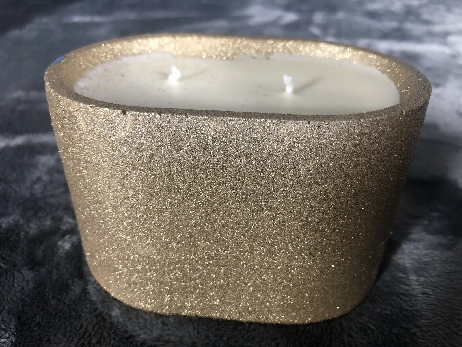 Candle Coconut Soy Blend Sweater Weather Handmade Concrete Vessel Hand Poured 