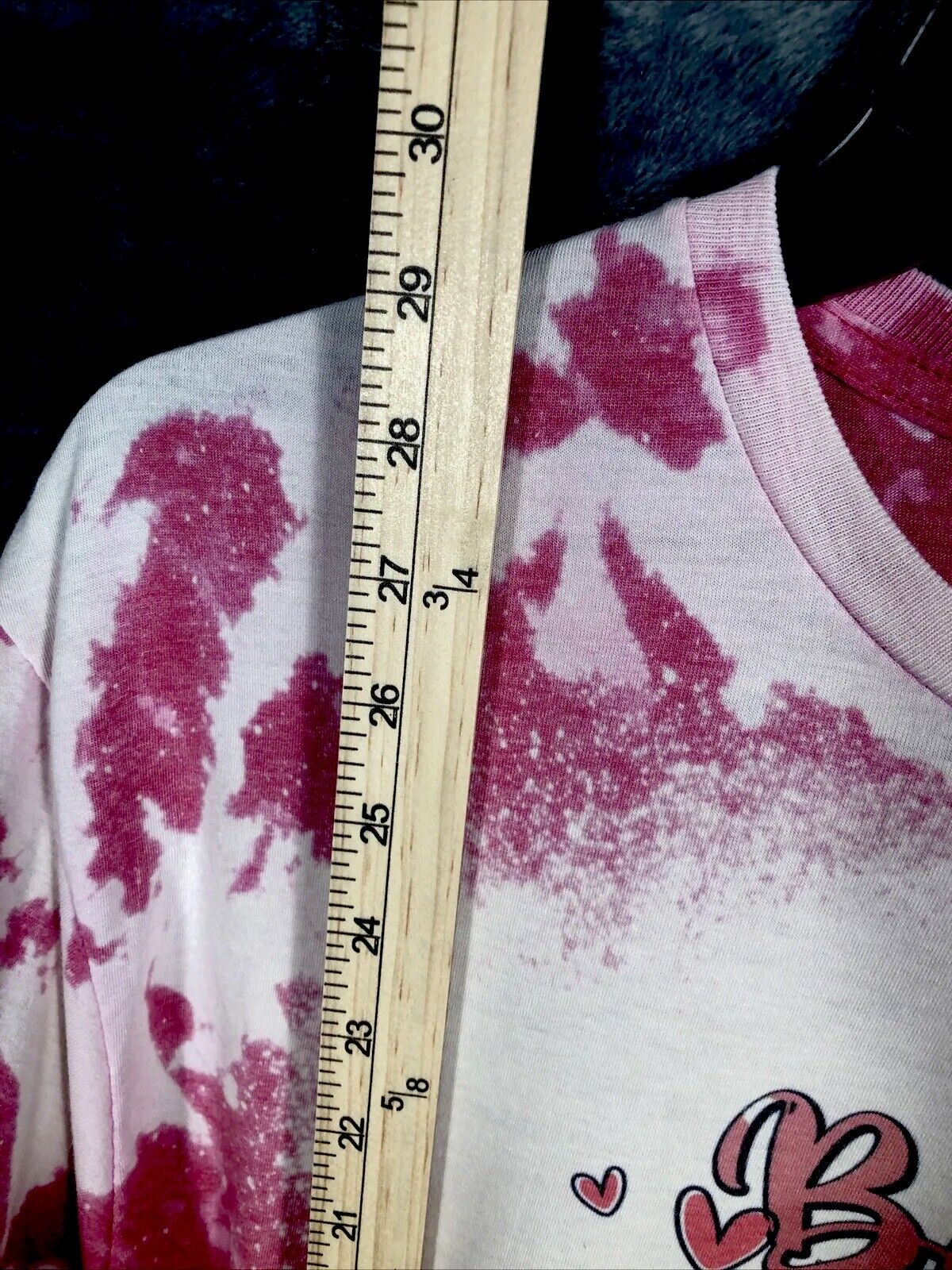 Best Mom Ever Shirt Women’s Large Custom Tye Dyed Bleached Handmade Pink T Short