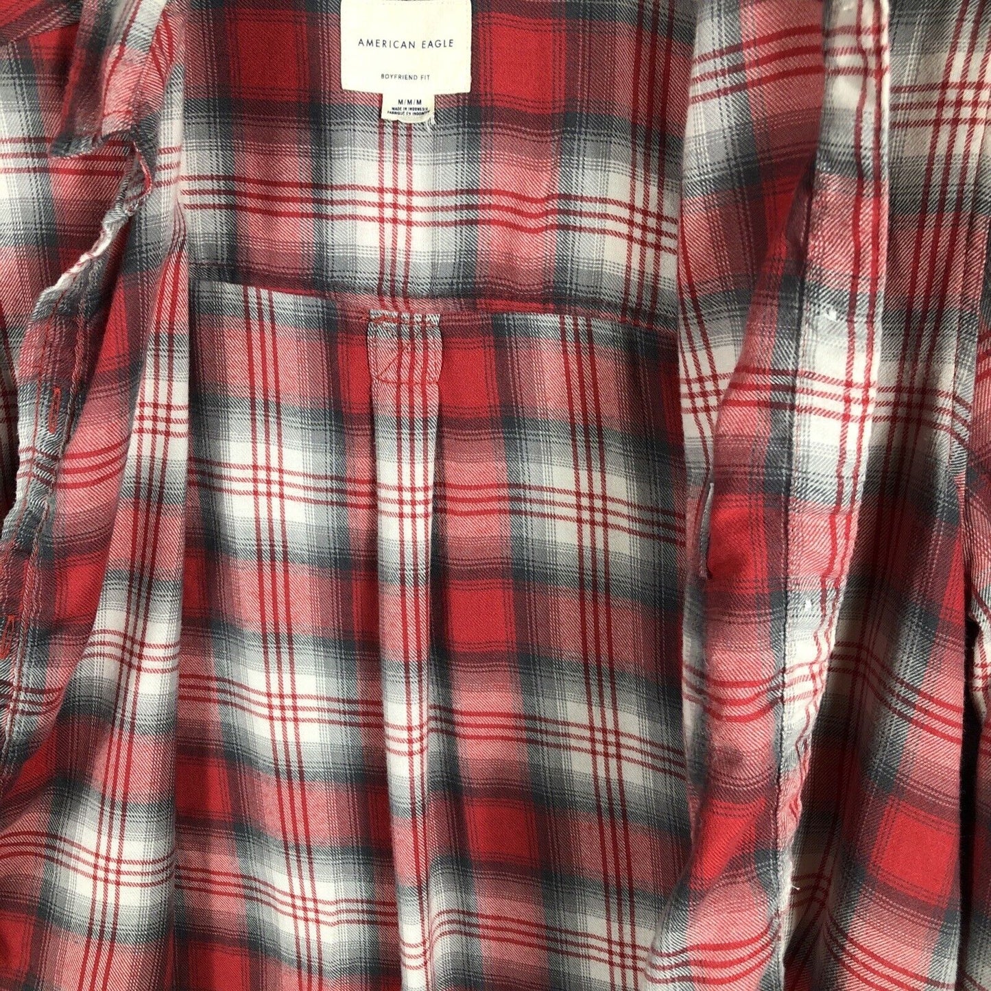 American Eagle Shirt Womens Plaid Long Sleeve Amazingly Soft Button Up Size M