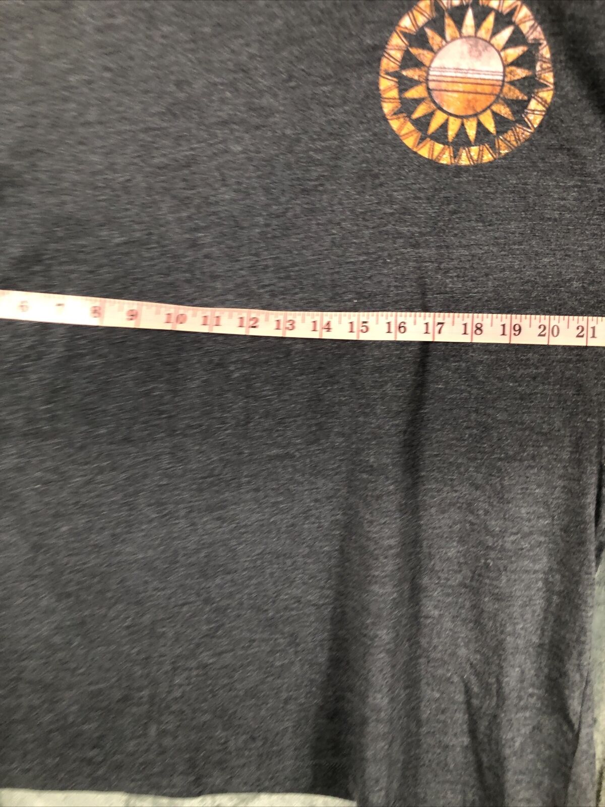 Target Blouse Sun Set Charger Graphic Woman’s Size Large Grey
