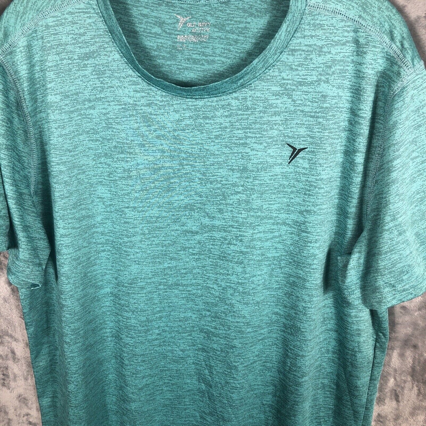 Old Navy Active Mens Green Heather Crew Neck Short Sleeve Activewear T Shirt M