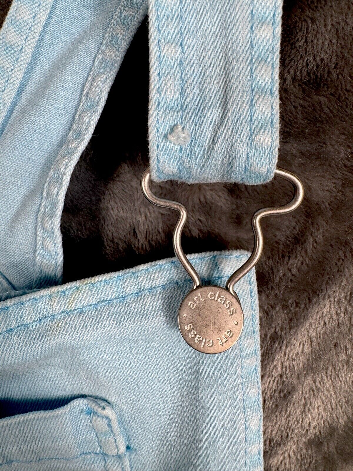 Art Class Women’s Denim Overalls 2X Large Size 18 Stretch Pastal Blue