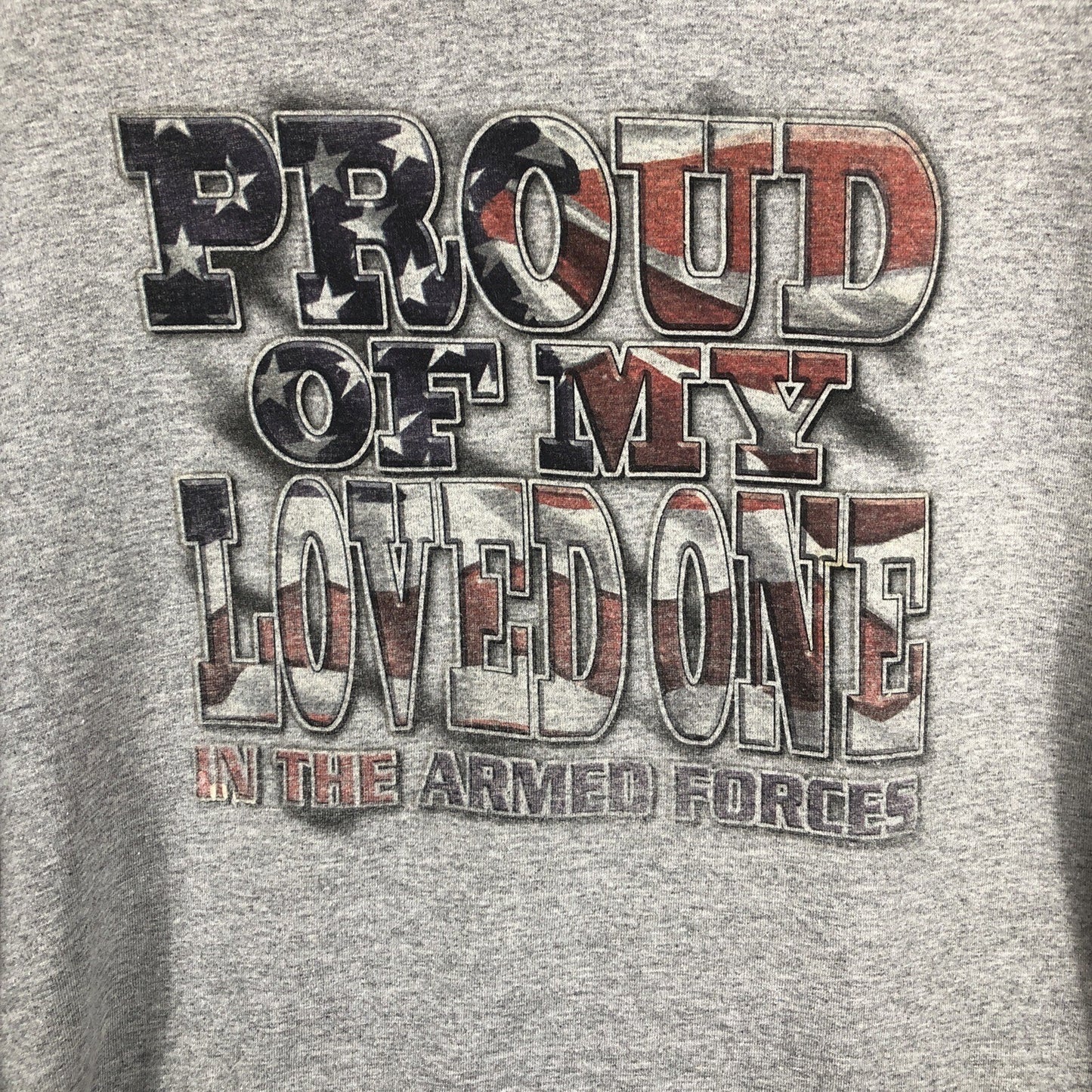 Glidan Men's T-Shirt Proud Of My Loved Ones In The Armed Forces Size Extra Large