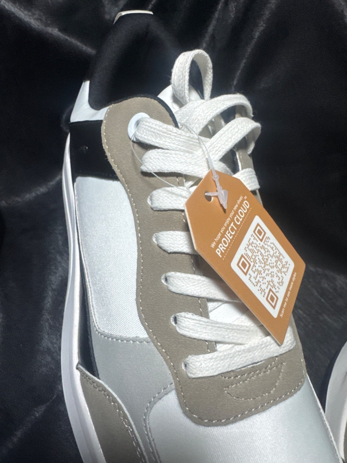 Mens Vegan Leather Sneakers By Project Cloud With Memory Foam Anti-Slip Sole