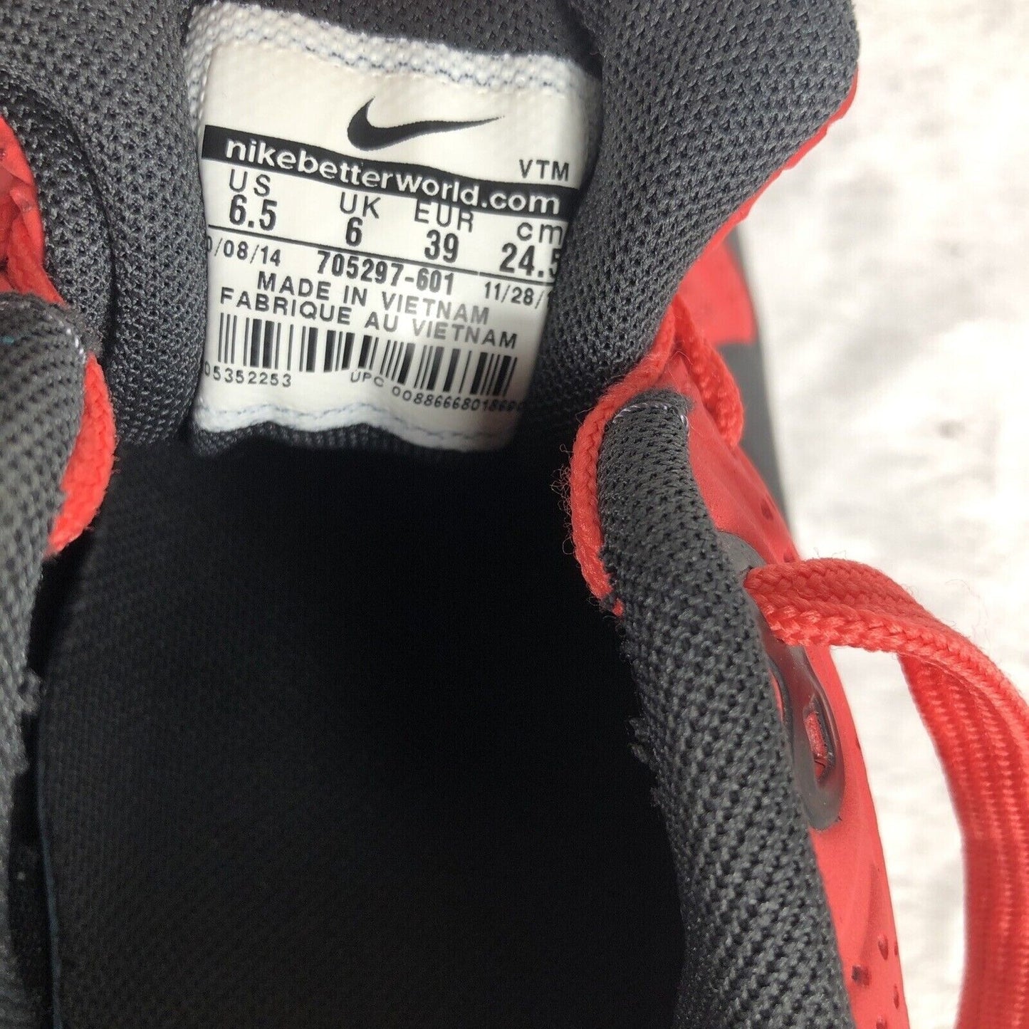 Nike Air Max Shoes Red & Black Perforated Sneakers