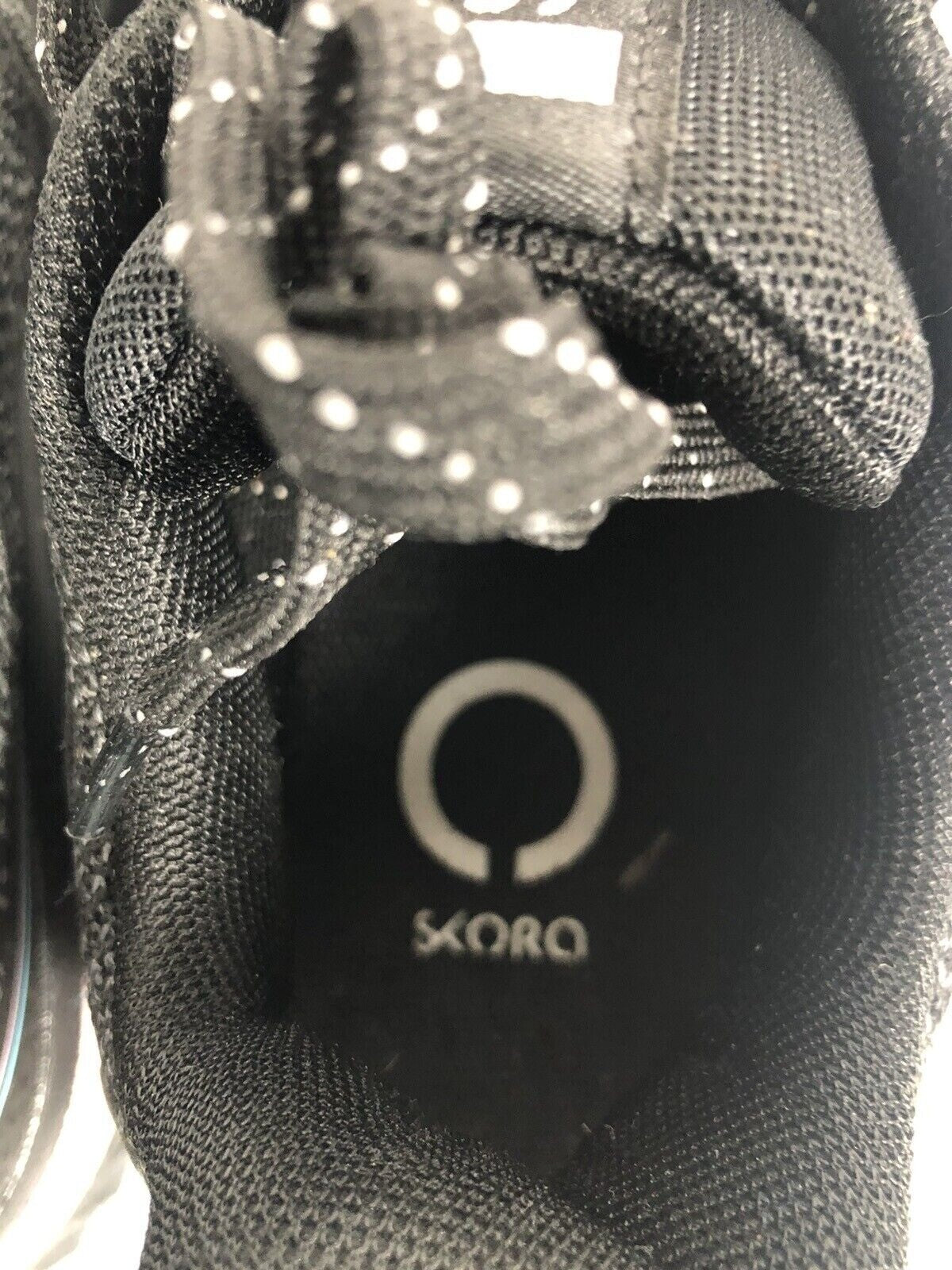 Skora Womens Shoes Athletic Running Shoes Black & Blue Lace-Up Sneakers
