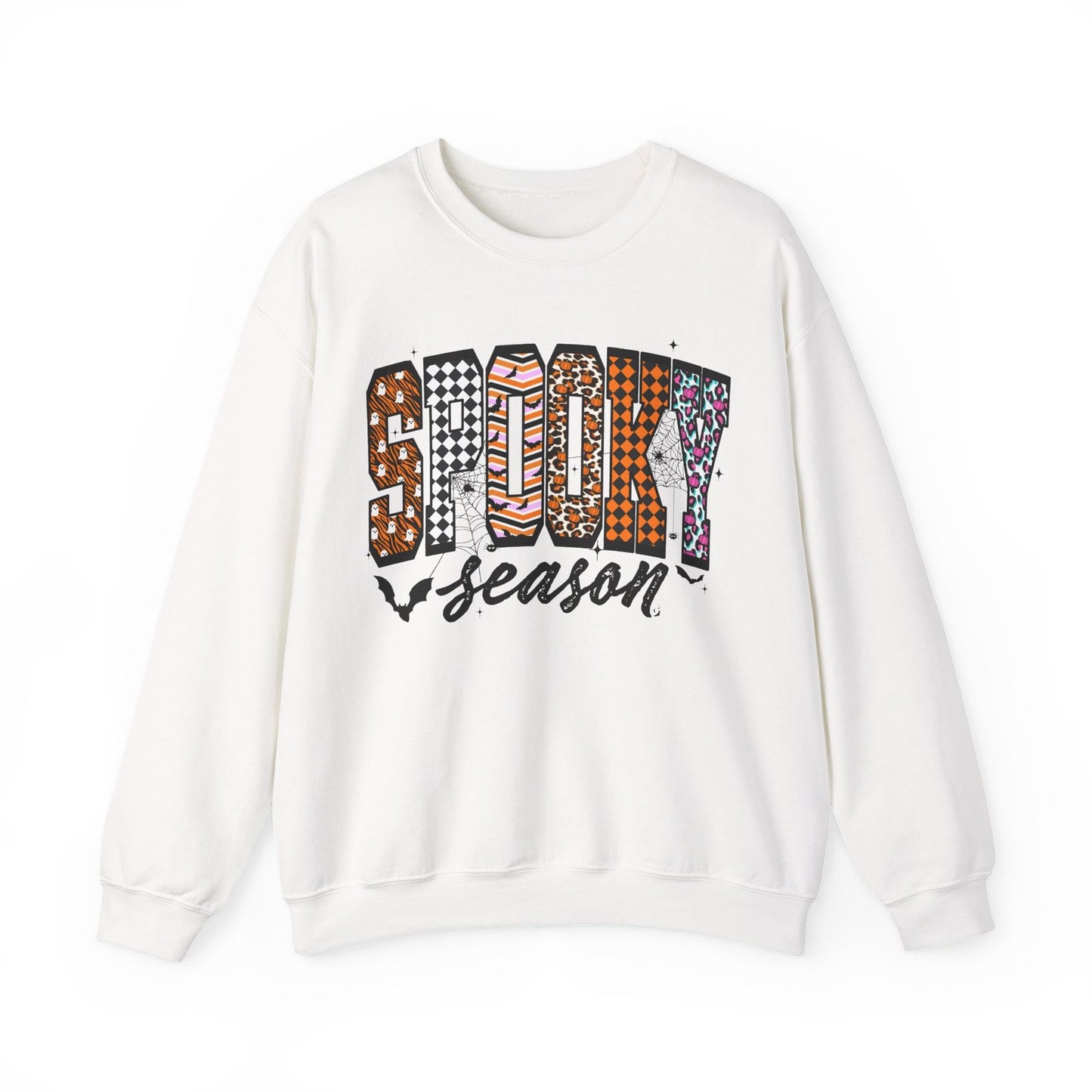 Spooky Halloween Sweatshirt Retro Halloween Top Coquette Leopard Checkered Fall