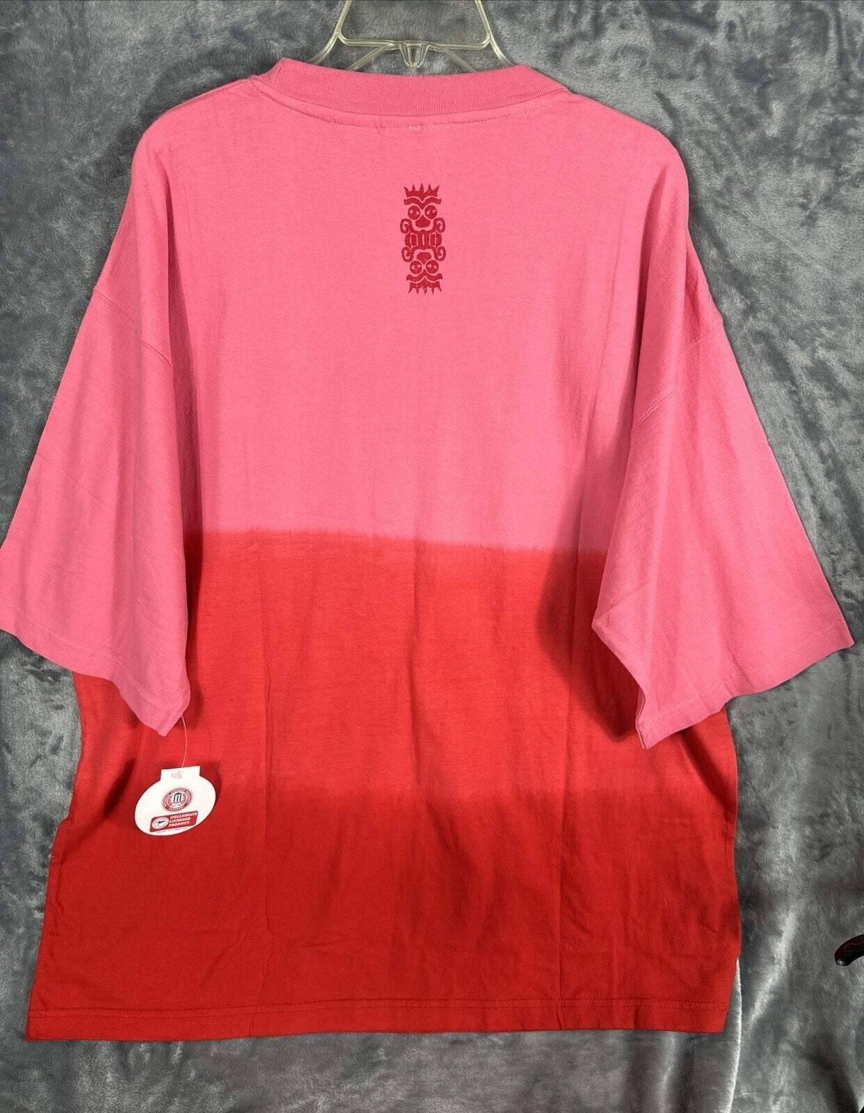 Spike Sports XL Pink & Red Ombré T-Shirt With Tribal Print Design Unisex