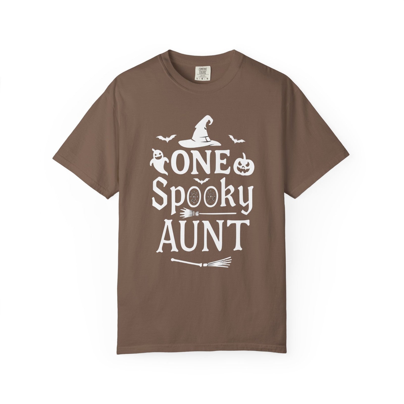 Womans T Shirts One Spooky Aunt Shirt Halloween Top Cute Fall Halloween Gift
